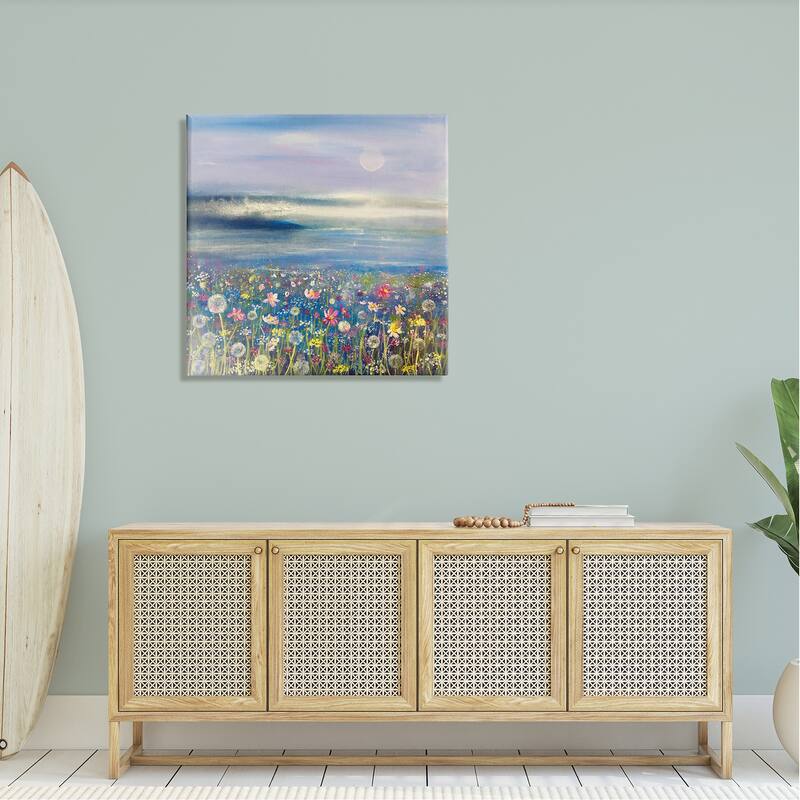 Stupell Moonlit Lake Meadow Stretched Canvas Wall Art, Design by Emma Catherine Debs