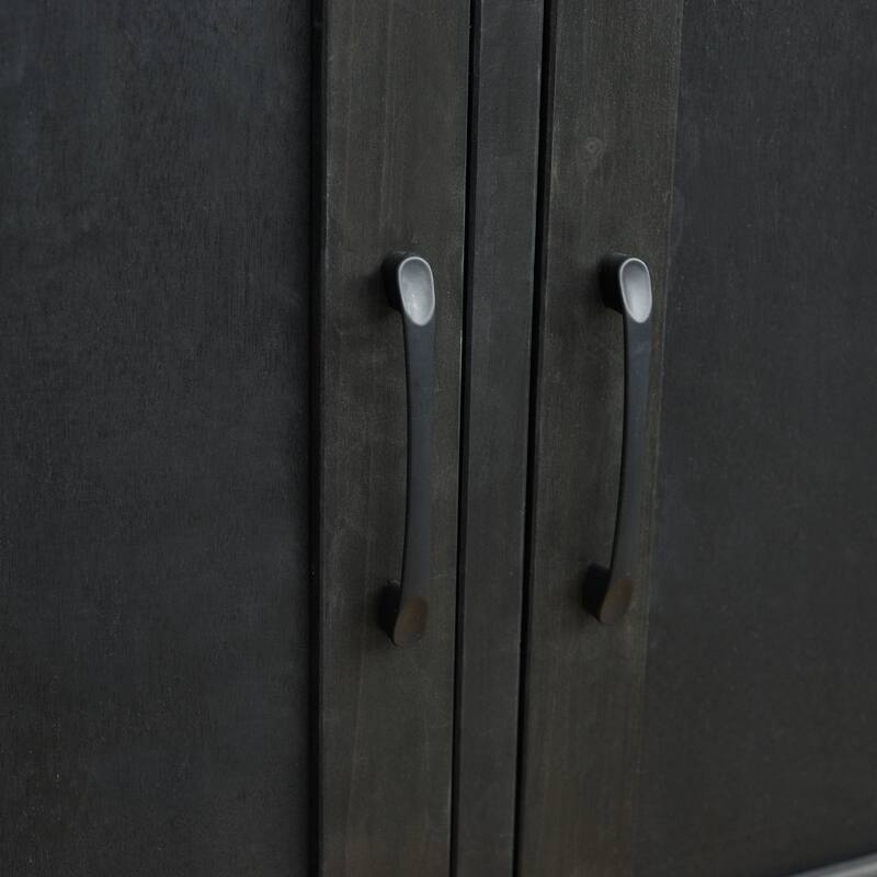 Portable Foldable Outdoor Kitchen Cart with Storage Cabinet and Lockable Wheels