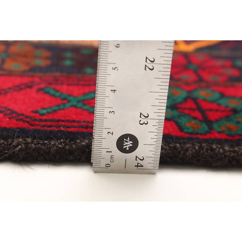 ECARPETGALLERY Hand-knotted Teimani Red Wool Rug - 3'8 x 6'7