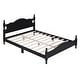 preview thumbnail 5 of 23, Wooden Queen Size Platform Bed Frame, Solid Pine and MDF with Headboard, Easy Assembly