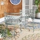 preview thumbnail 4 of 24, SAFAVIEH Outdoor Living Lara Victorian Scroll Iron Kissing Bench - 44" W x 24" L x 30.8" H Antique Dark Green