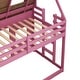preview thumbnail 7 of 23, Cozy and Fun Wood Twin Size House Bunk Bed with Window Roof Shape Design with Ladder and Climbing Ramp