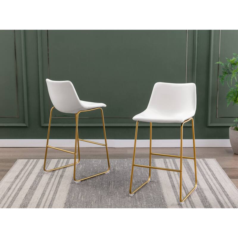 Best Quality Furniture Faux Leather Bar Stool (Set of 2)