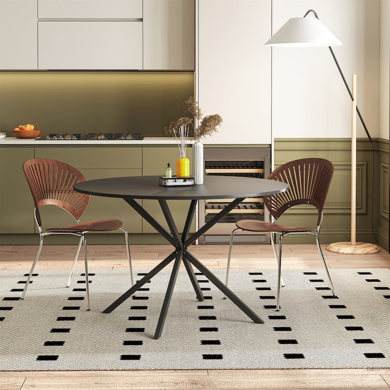 47.24'' Modern Cross Leg Round Dining Table