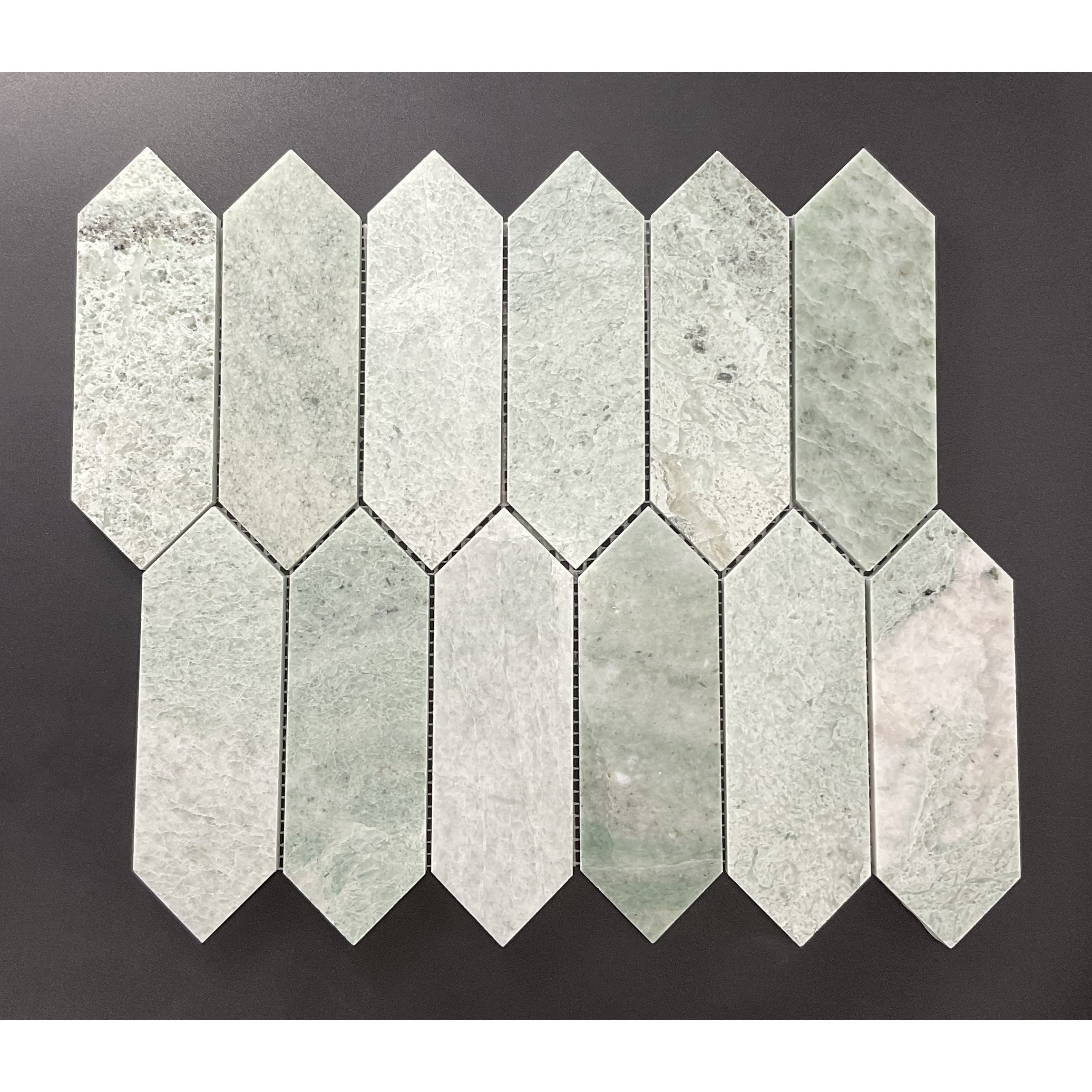 Ming Green Long Hexagon Mosaic Wall & Floor Tile - Case (10 Sheets)