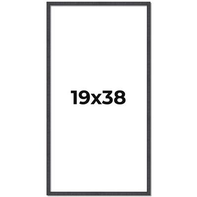 19x38 Frame Brown Solid Wood Picture Frame - Complete Modern Photo
