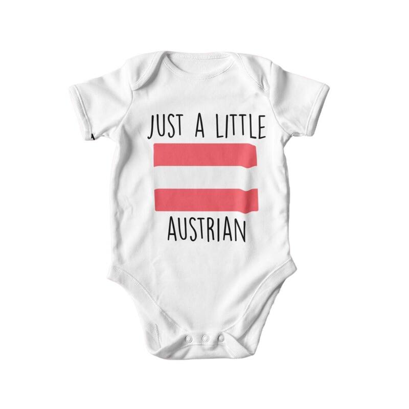 Austria - Baby Boy Girl Clothes Infant Bodysuit Funny Cute Newborn - White - Newborn