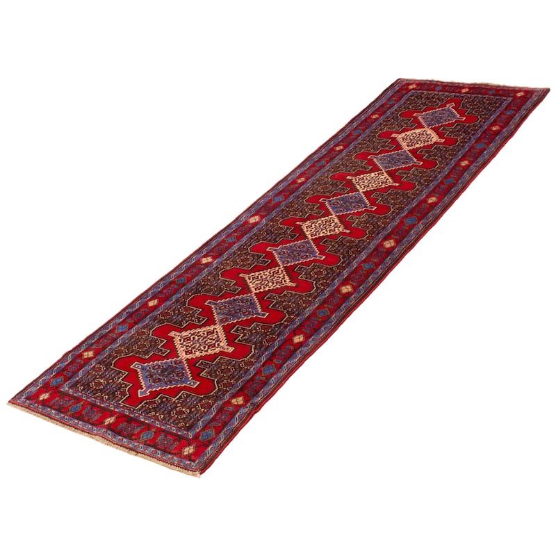 ECARPETGALLERY Hand-knotted Kayseri Vintage Red Wool Rug - 2'9 x 9'10