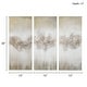 preview thumbnail 10 of 8, Madison Park Luminous Taupe Heavily Embellished 3-piece Canvas Wall Art Set