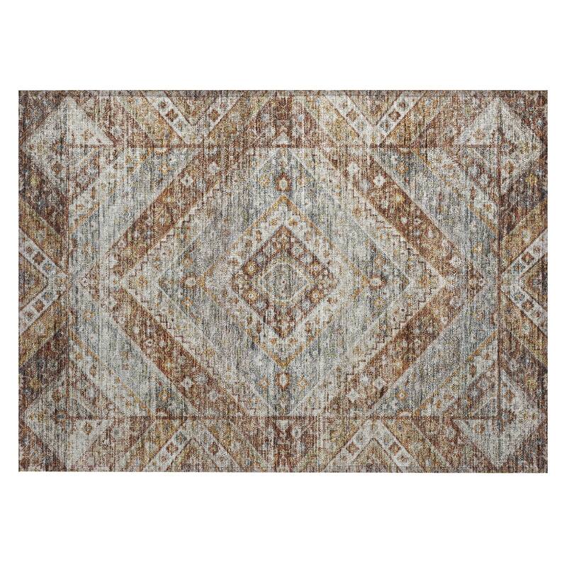 Machine Washable Indoor/Outdoor Traditional Ali Chantille Rug