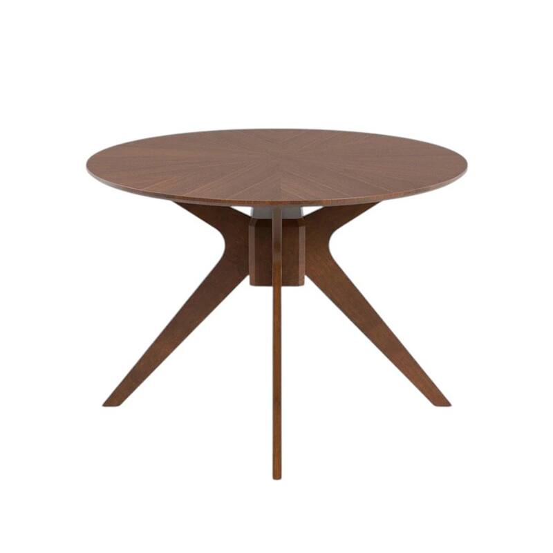 Oval Wooden Dining Table in Walnut Finish