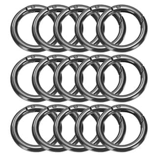 Spring Snap Key Ring Metal Spring O Rings Trigger Spring Keyrings Buckle Round Snap Clip for ...