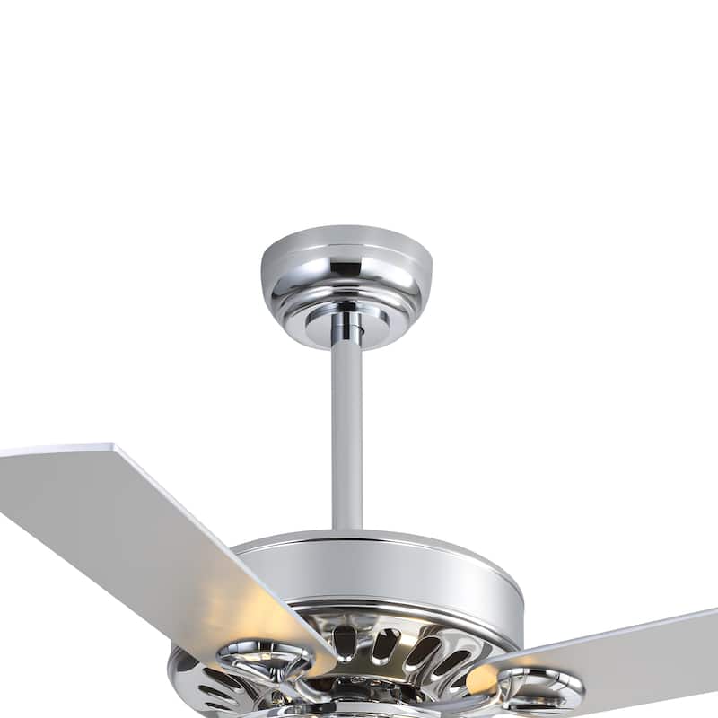 52" Reversible 5-Blade Caged Ceiling Fan with Light and Remote