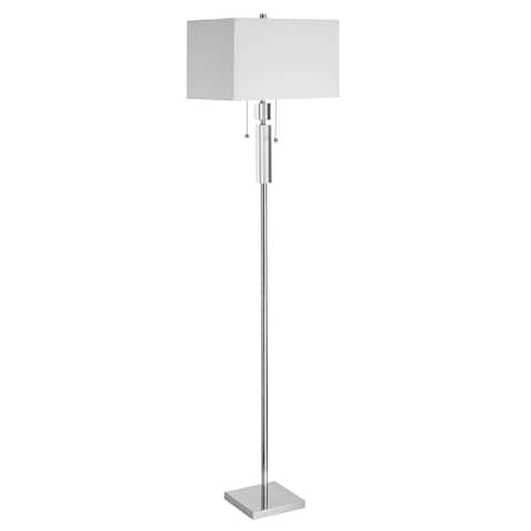 Danolite White Linen Acrylic Accent Floor Lamp