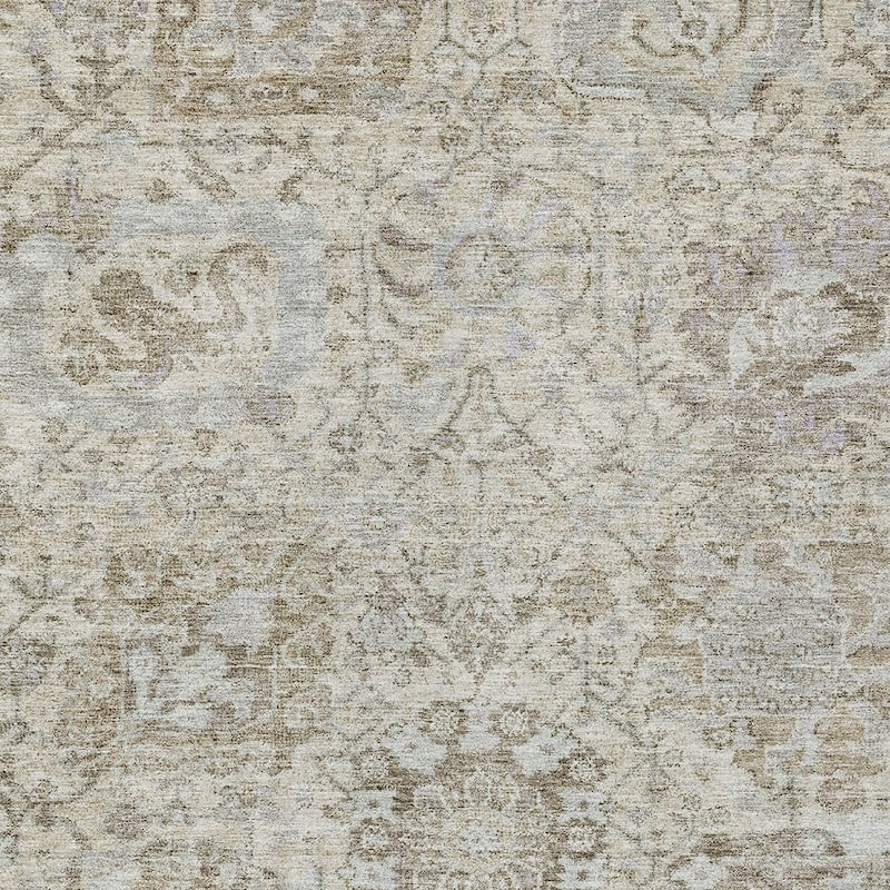 HomeRoots Damask Traditional Rectangle Outdoor Rug