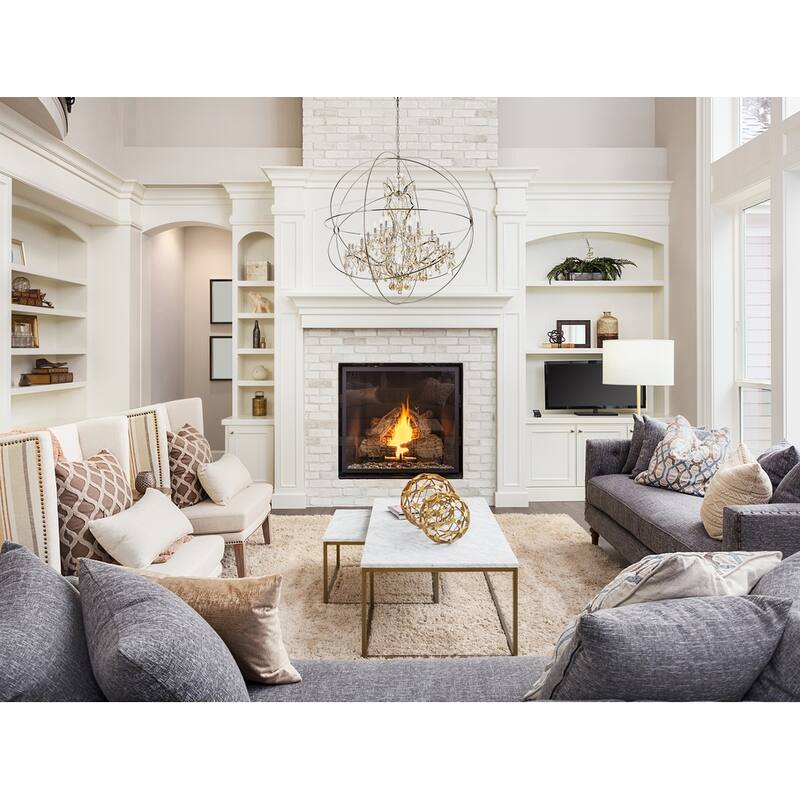 Royce Edge 25-Light Polished Nickel Chandelier