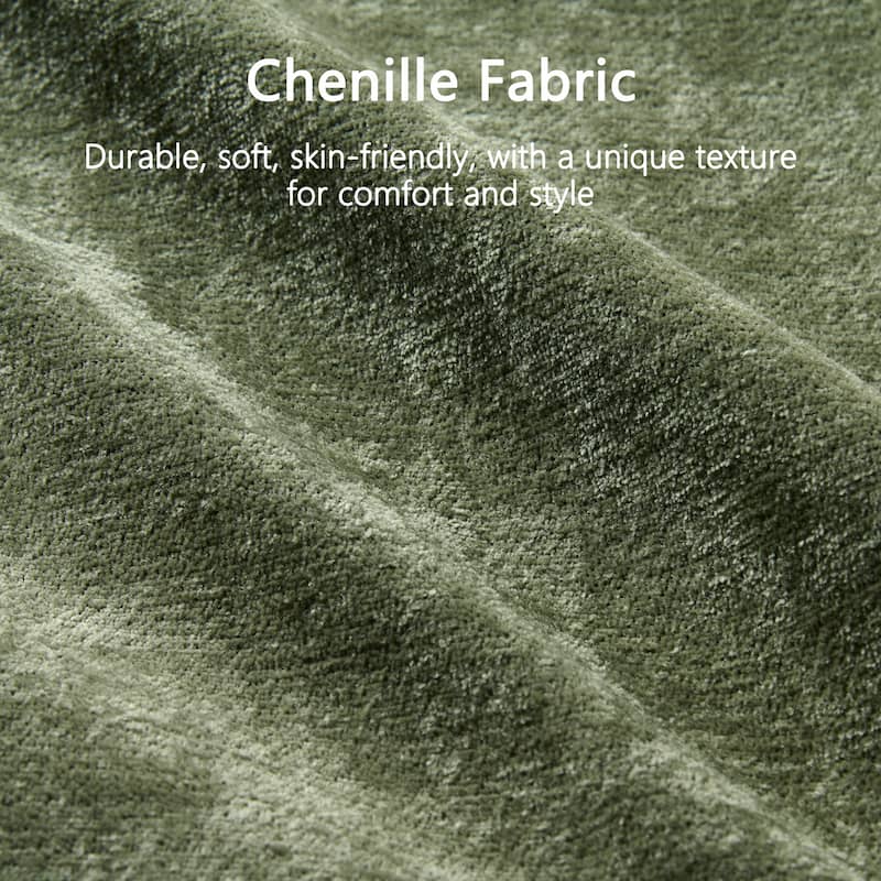 118 inch Oversized 3 Seater L-Shaped Chenille Boneless Modular Sectional Sofa Couch with Movable Ottoman