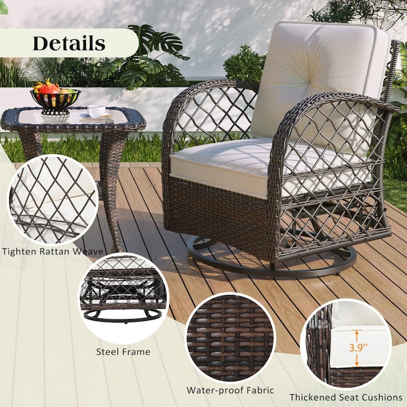 3-piece Outdoor Chair&Table Set