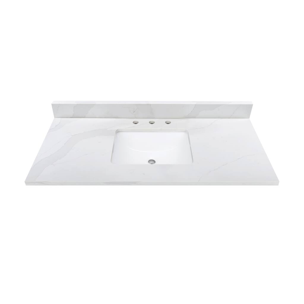 Avanity 49 in. Calacatta Quartz Top with Rectangular Undermount Sink