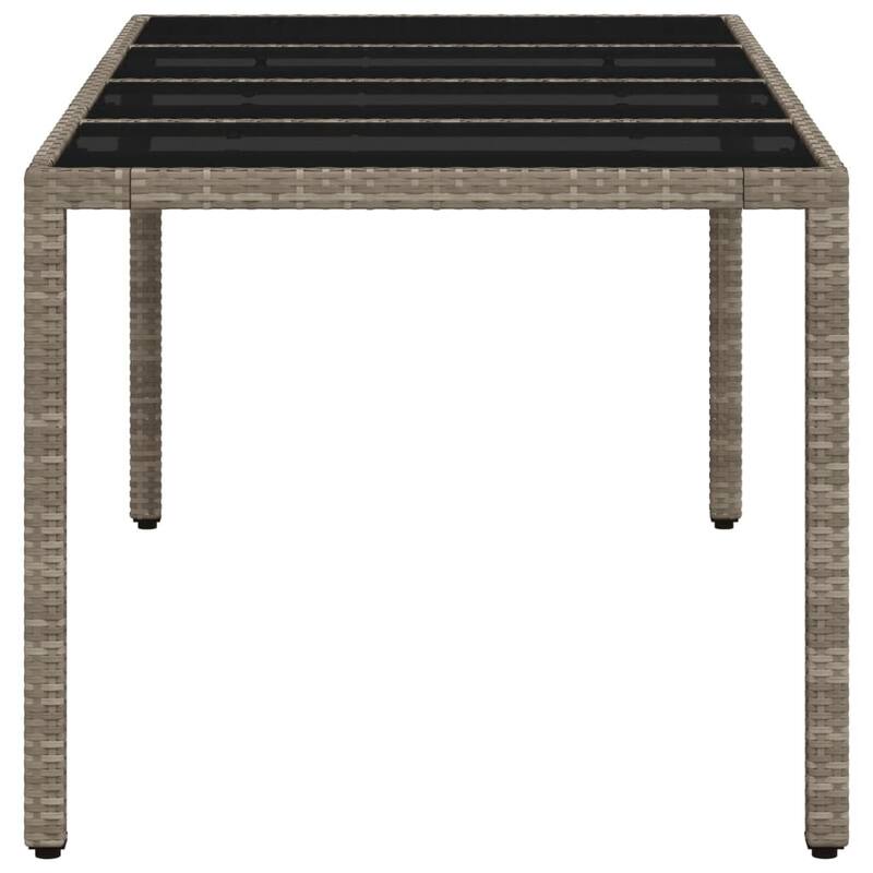 vidaXL Patio Table Poly Rattan Garden Outdoor Table Furniture Multi Colors - 35.4 x 74.8 x 29.5