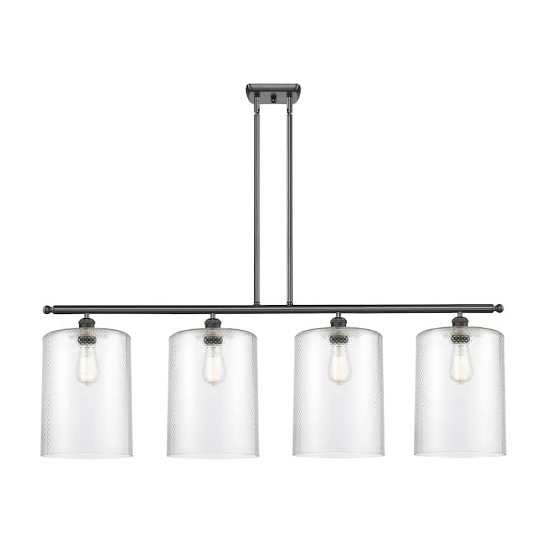 Innovations Lighting Cobbleskill - 4 Light 48" Island Light - Clear/Matte Black