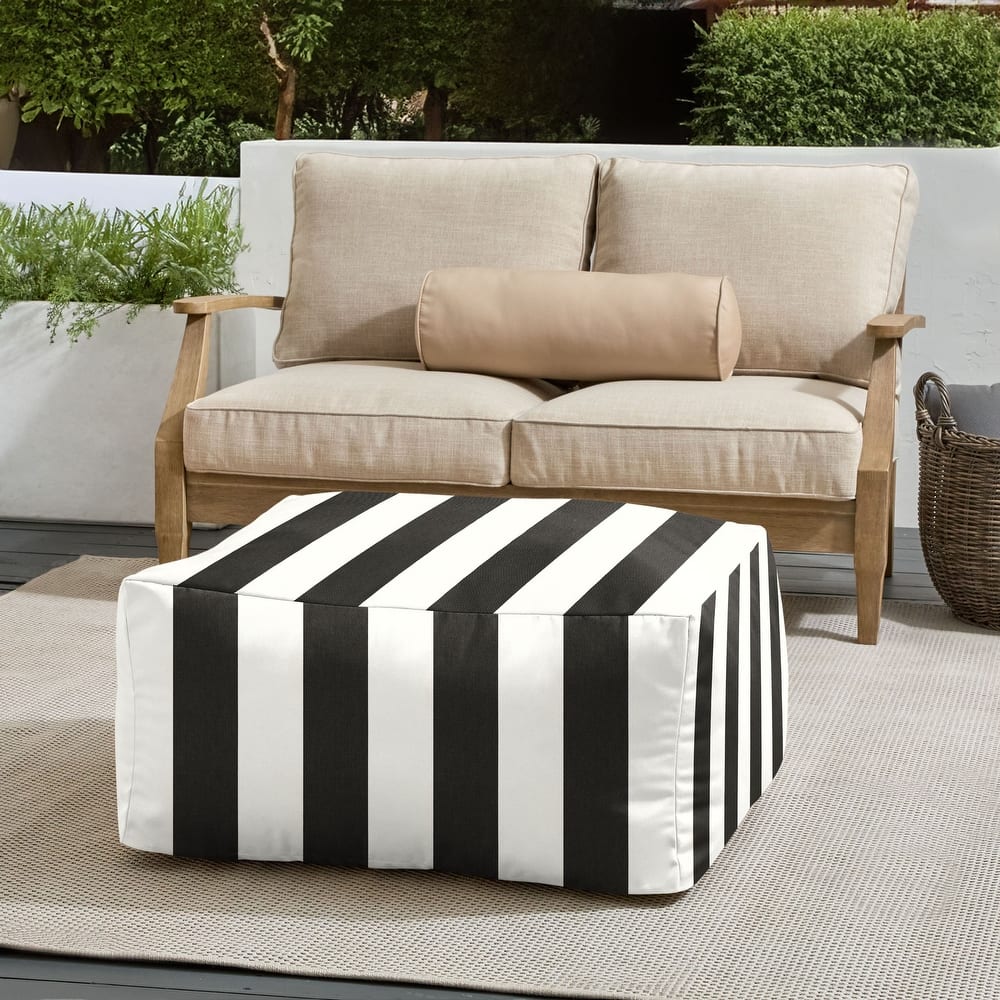 Sorra Home Sunbrella Outdoor Knife Edge Bean Pouf