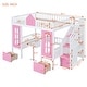 preview thumbnail 22 of 25, Full Solid Wood Bunk Bed with Adjustable Desk