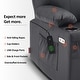 preview thumbnail 45 of 51, MCombo Large Power Lift Recliner Leather Chair with Massage, Heat, Cup Holders,Extended Footrest, Leather 7516