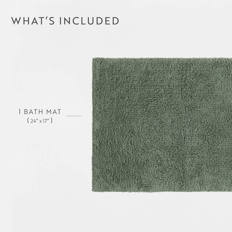 Becky Cameron 100% Cotton Reversible Solid Bath Mat