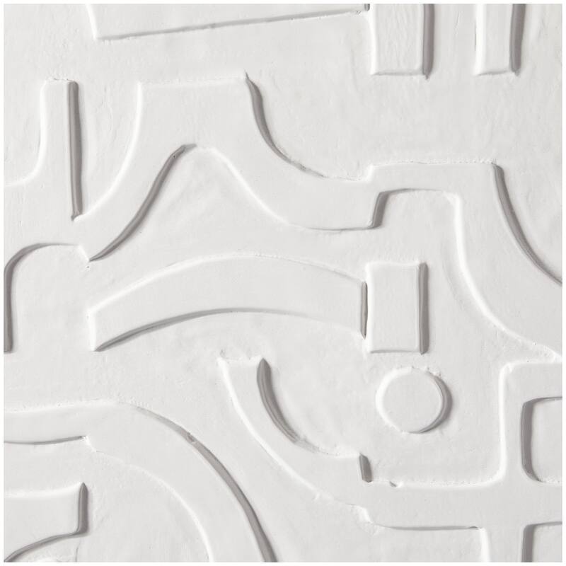 CosmoLiving by Cosmopolitan White Wooden Handmade Intricately Carved Geometric Home Wall Decor