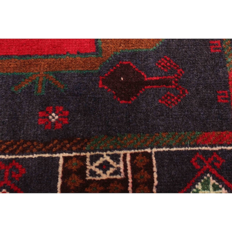 ECARPETGALLERY Hand-knotted Teimani Red Wool Rug - 2'11 x 4'8