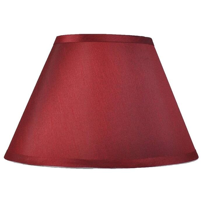 Faux Silk Conical Lamp Shade, 6" Top, 12" Bottom, 7.5" Slant - Burgundy