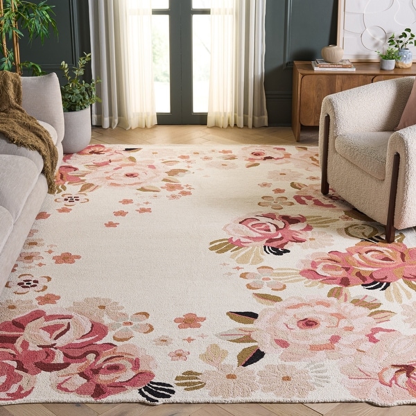 SAFAVIEH Hand-Tufted Jardin Resie Country Wool Rug - On Sale - Bed