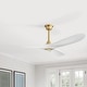 preview thumbnail 68 of 72, Sofucor 52''/60" Large Ceiling Fan without Lights, Remote Control and Reversible Motor Included, Smart Optinal 60"-Smart(Remote+APP+Voice Control) - Gold and White Weather-resistant ABS Blades