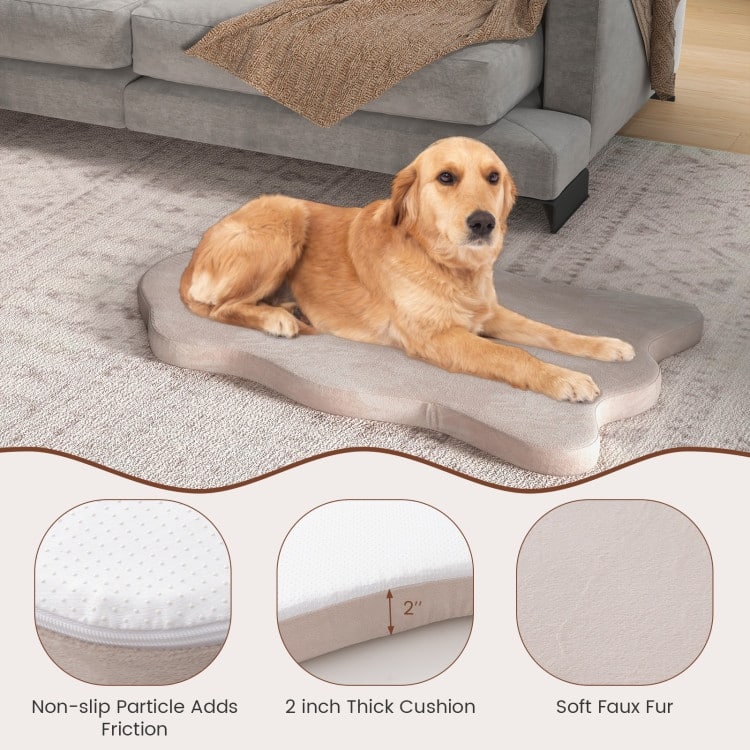 Orthopedic Dog Bed with Memory Foam Support for Large Dogs - 43"x 26" x 2"(L x W x H)