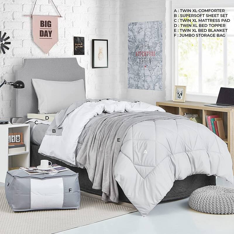 Basic Necessities - Twin XL College Bedding Package