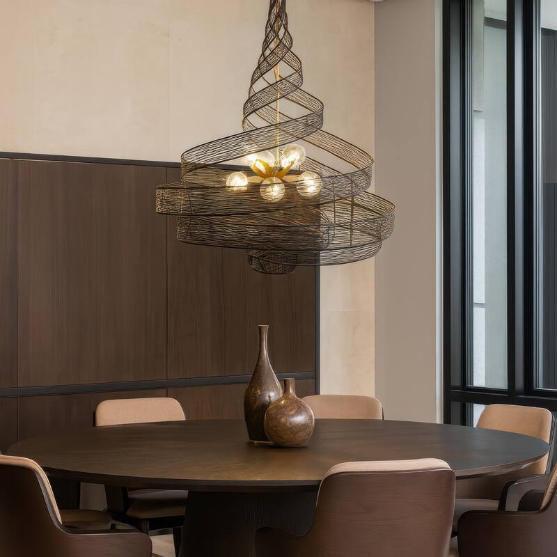 Varaluz Flow 6-Light Large Twist Pendant