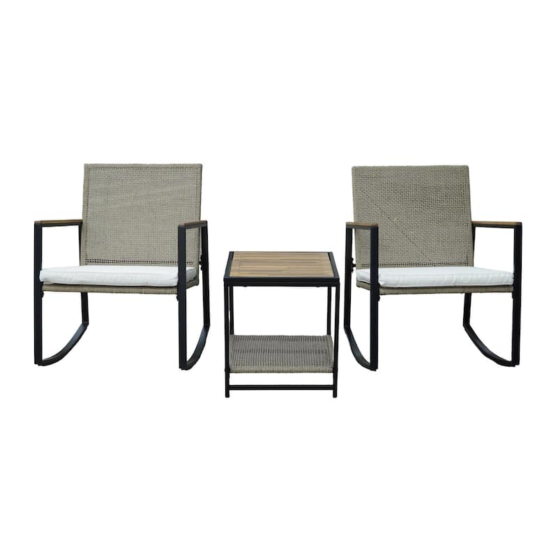 Made4Home Vianna Outdoor Acacia Wood Rocking Bistro Set
