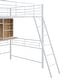preview thumbnail 11 of 20, Full Size Metal Loft Bed with Desk, Shelf, and Ladder for Kids' Rooms