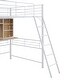 preview thumbnail 21 of 41, Twin Metal Loft Bed with Desk and Storage Shelves, Ideal for Small Spaces