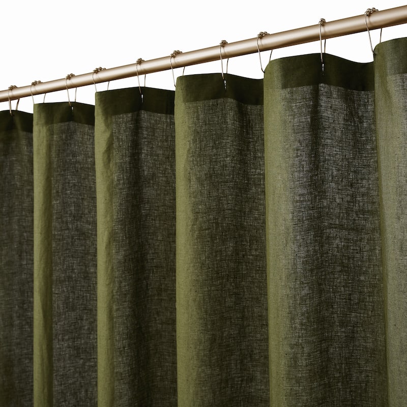 Brooklyn Loom Flax Linen Shower Curtain