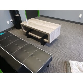 Industrial Grey Driftwood Open Coffee Table - 47.25" x 23.50" x 19.25"