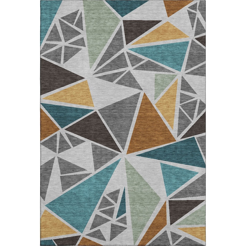 Premium Washable Super Soft Contemporary Mosaic Mayfield Rug