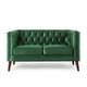 preview thumbnail 2 of 38, Holasek Tufted Faux Leather or Velvet Loveseat by Christopher Knight Home