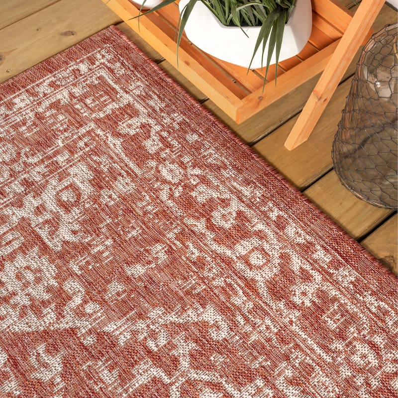 JONATHAN Y Medallion Textured Weave Indoor/Outdoor Area Rug