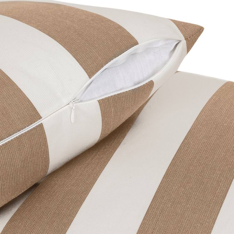 Sherry Kline Indoor/Outdoor Cabana Stripe 18" Knife Edge Set of 2 Filled Pillow