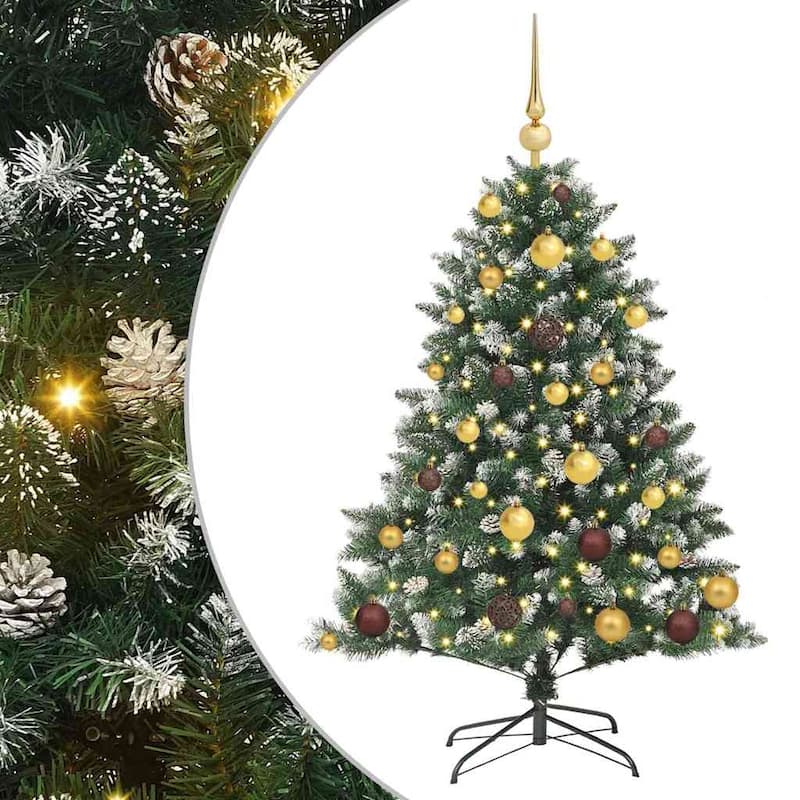 vidaXL Christmas Tree Party Decoration Artificial Slim Tree with Stand PVC