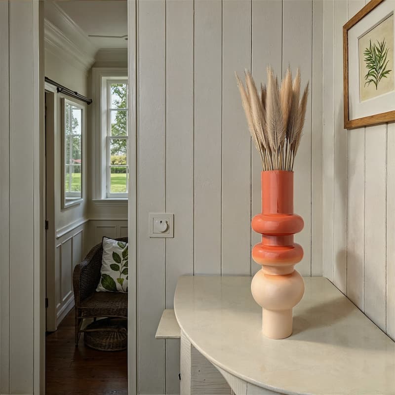 Enameled Metal Vase
