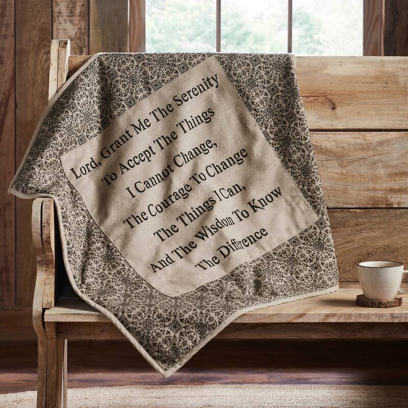 Custom House Black Tan Jacquard Quilted Lap Throw 34Wx34L - 34x34 - Tan