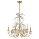preview thumbnail 1 of 3, Sadie 6 Light Antique Gold Chandelier